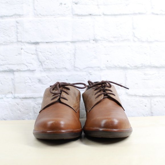 NAOT Brown Black Leather Kedma Lace Up Oxfords Shoes Size 39 / 8 - Picture 4 of 9